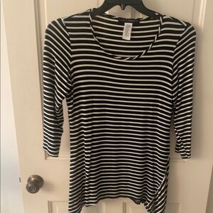Coco Bianco Black and White Fitted 3/4 Sleeve Tunic